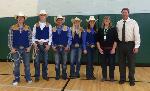 Raegan Tracy, Kendra Joyce, Ben French, Zane Not Afraid, Davis Grupe, and Chase Mitchell visiting the Saddle Peak Elementary School in Belgrade October 15, 2014.
