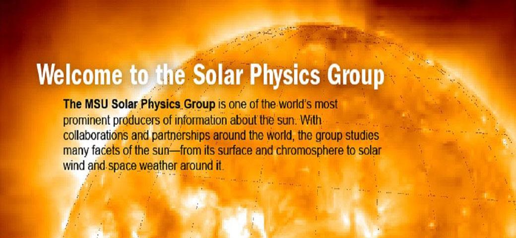 welcome to the solar physics group