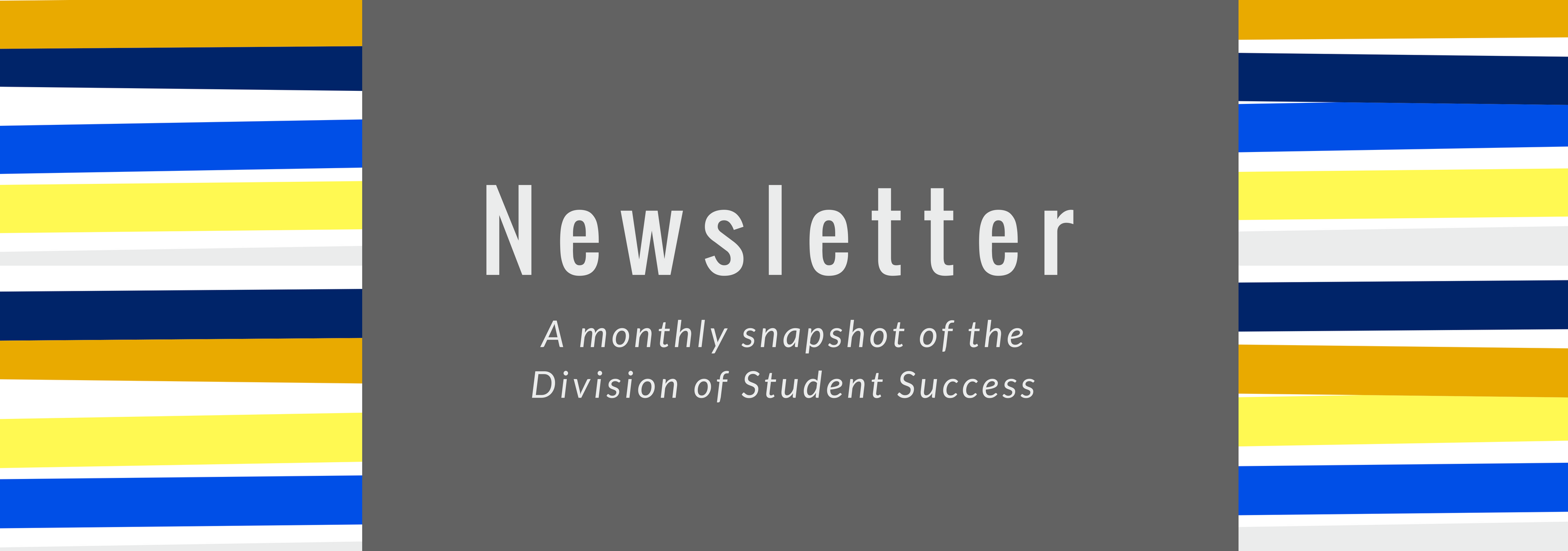 newsletter banner a monthly snapshot of the Division of Student Success