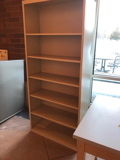 5-shelf metal bookcase