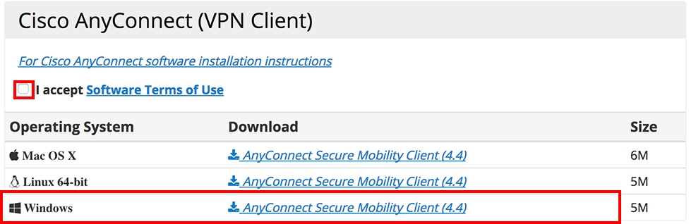 download cisco anyconnect secure mobility client v4.x