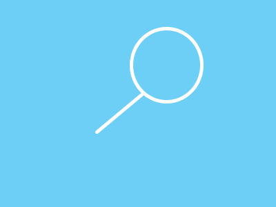 turquoise magnifying glass icon