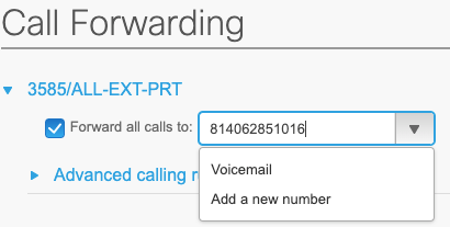 call forward extension image