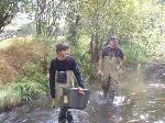 Making their Way Through the River