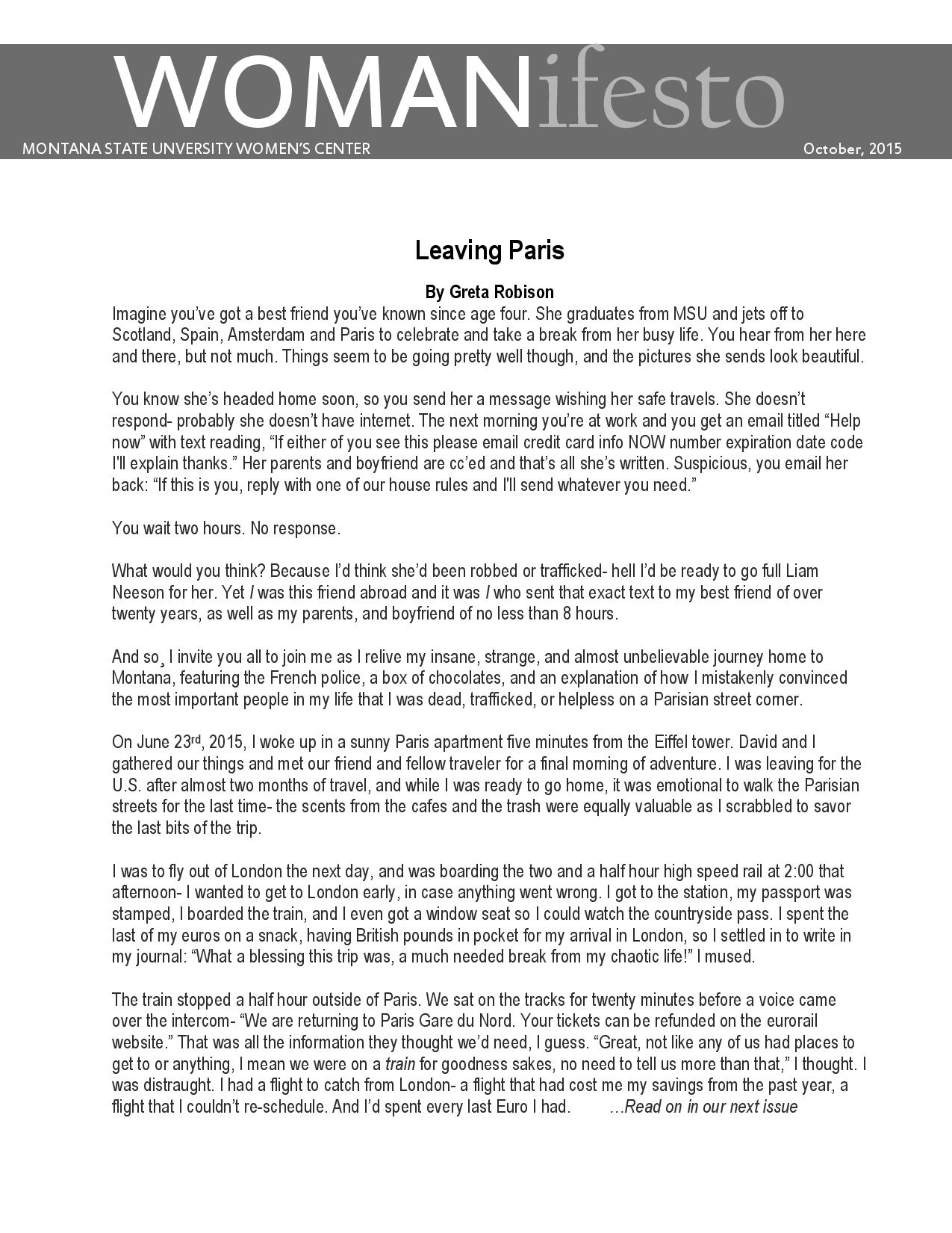 page 4 of newsletter. Contact women's center for word document copy.