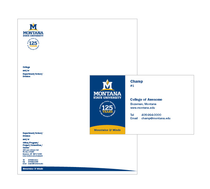125 Anniversary Letterhead and business card