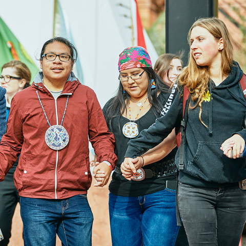 MSU and Bozeman community join hands for a round dance on Indigenous Peoples Day