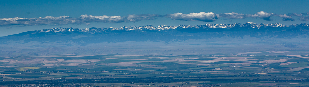 A landscape with mountains