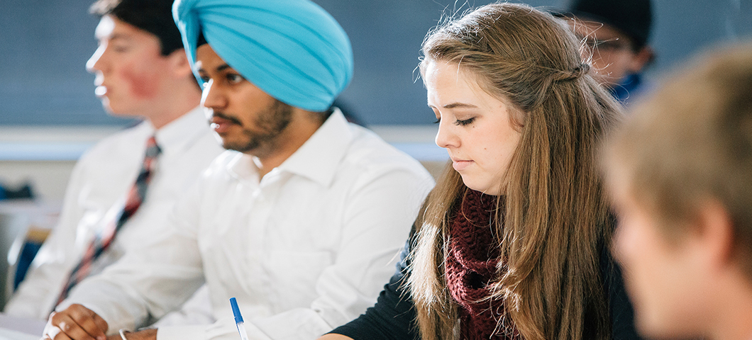 Two students in class