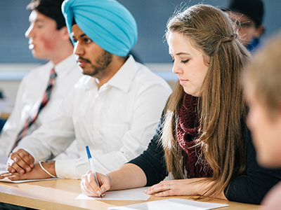 Two students in class