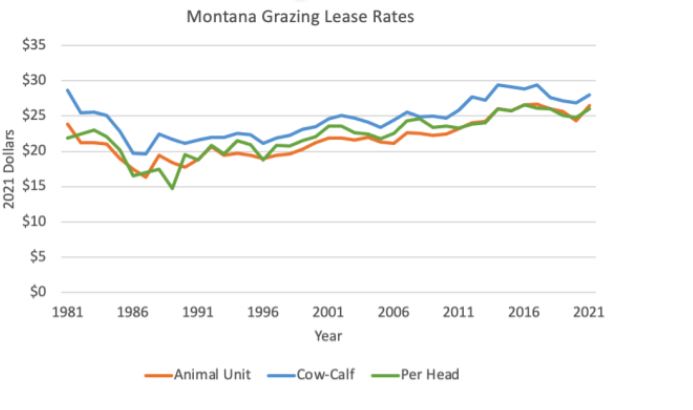 Montana Grazing Lease Rates