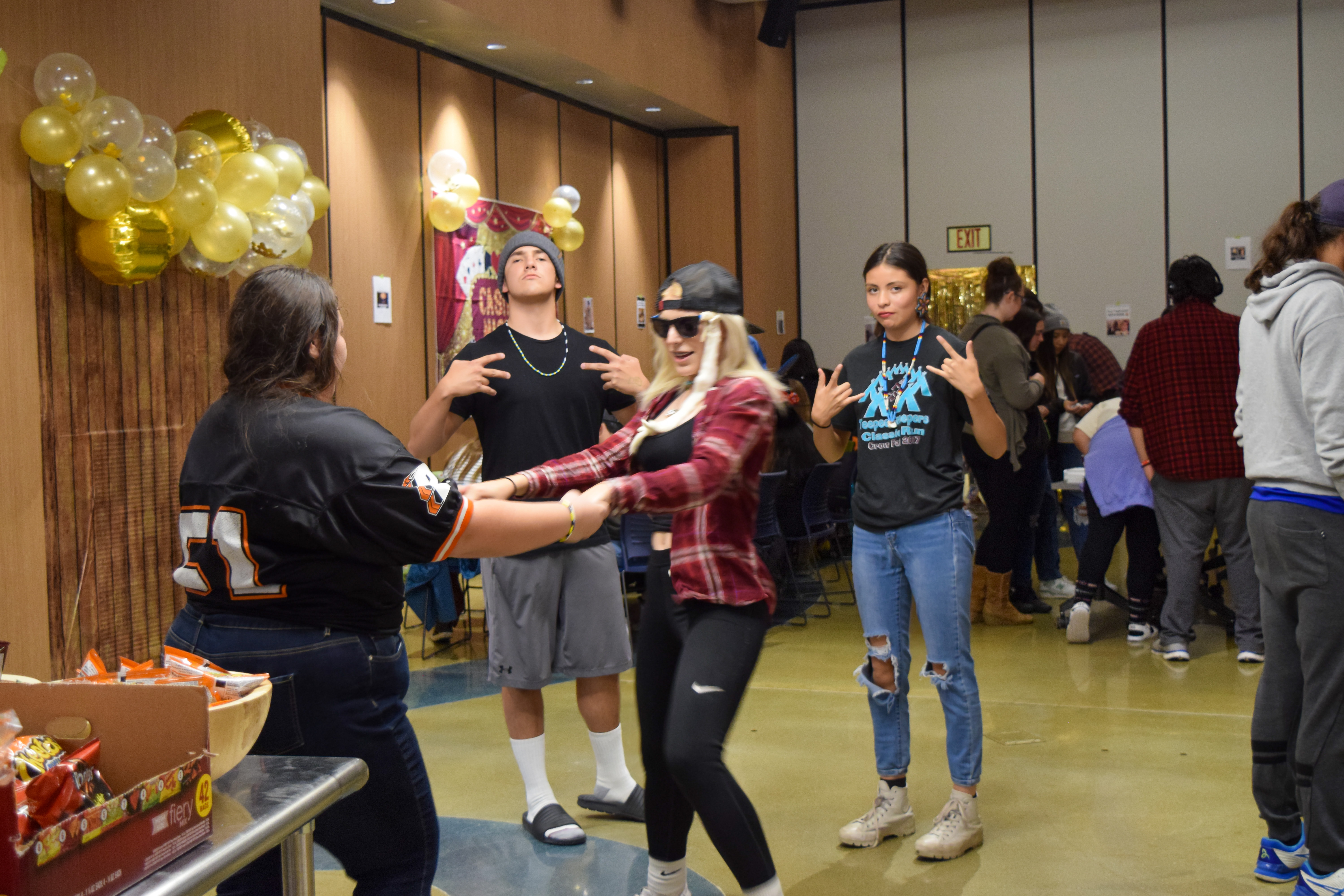 Good Relations students swing dancing at the Deadly Casino Night!