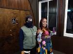 Students in their costumes at the Halloween Party