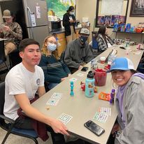 Students at bingo 2021