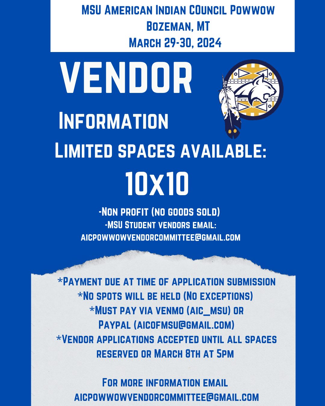 Vendor Limited Space