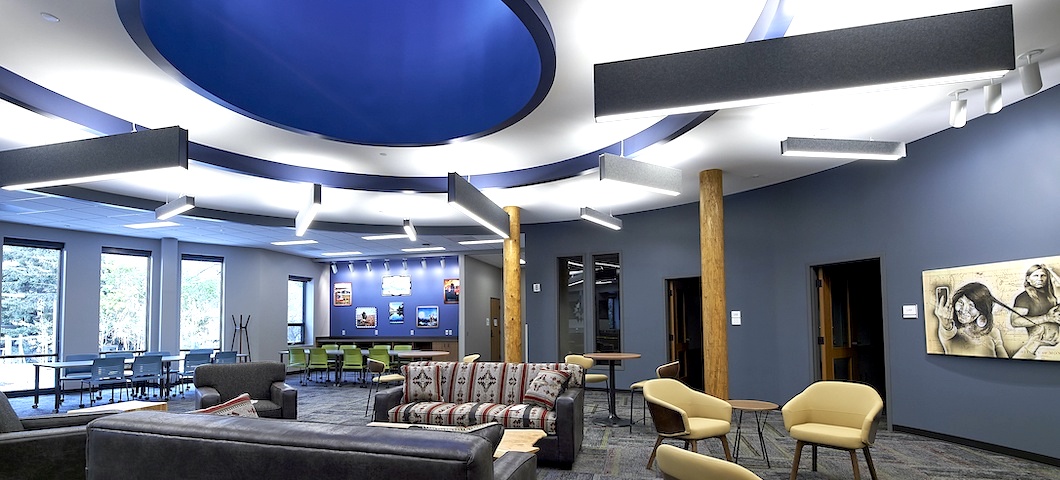 The student commons at MSU's American Indian Hall is shown here.