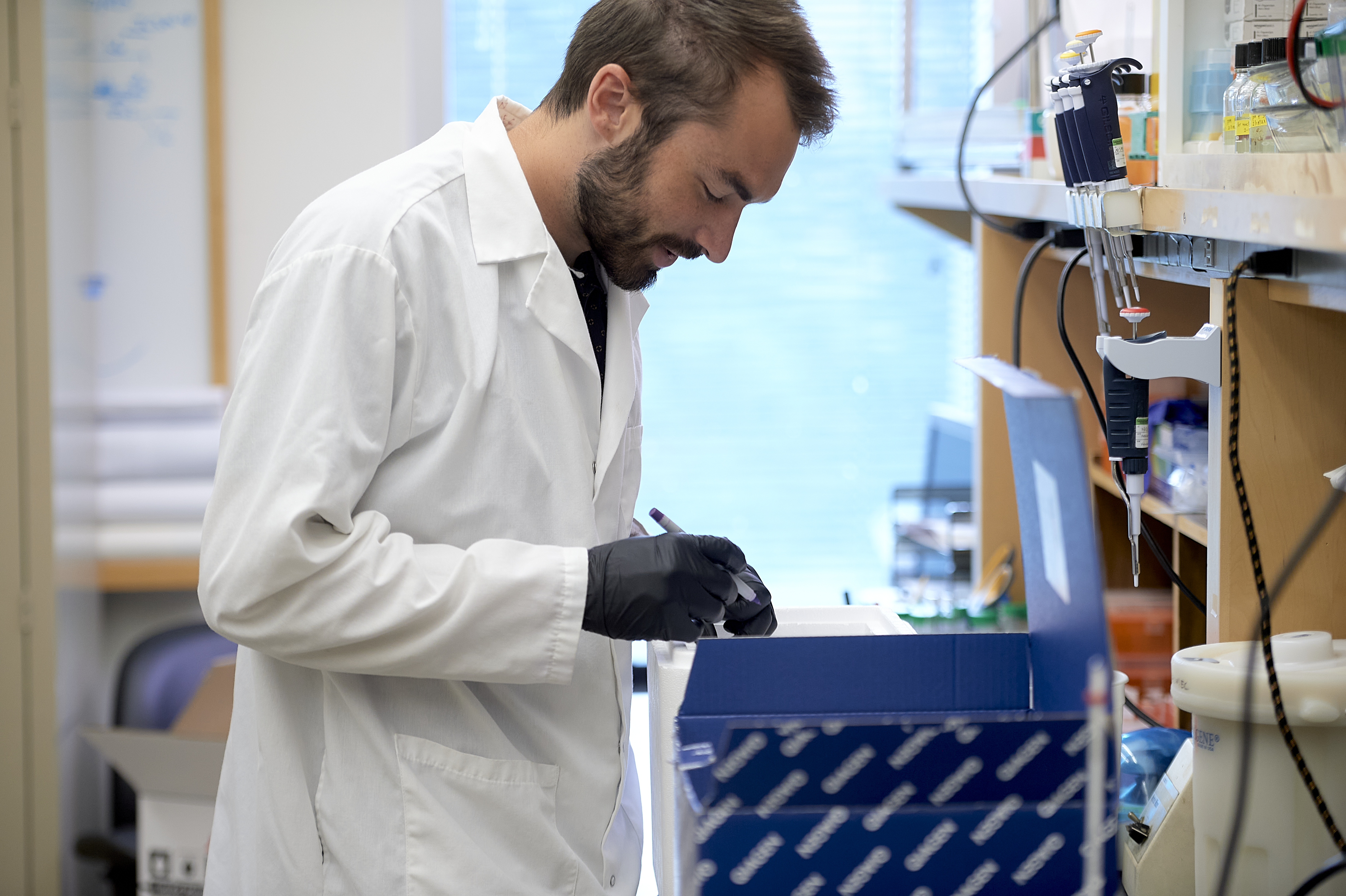 Student in lab