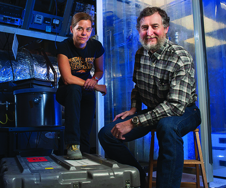 Charles Kankelborg (right) and Sarah Jaeggli were listed as authors on five papers in one recent issue of the journal, Science.