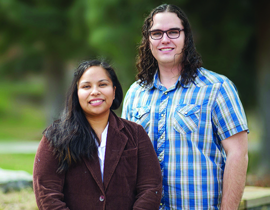 MSU students Elva Dorsey, left, and Montana Wilson, were awarded the prestigious Udall Scholarship from the Morris K. Udall and Stewart L. Udall Foundation. Both students were selected in the Tribal Public Policy category.