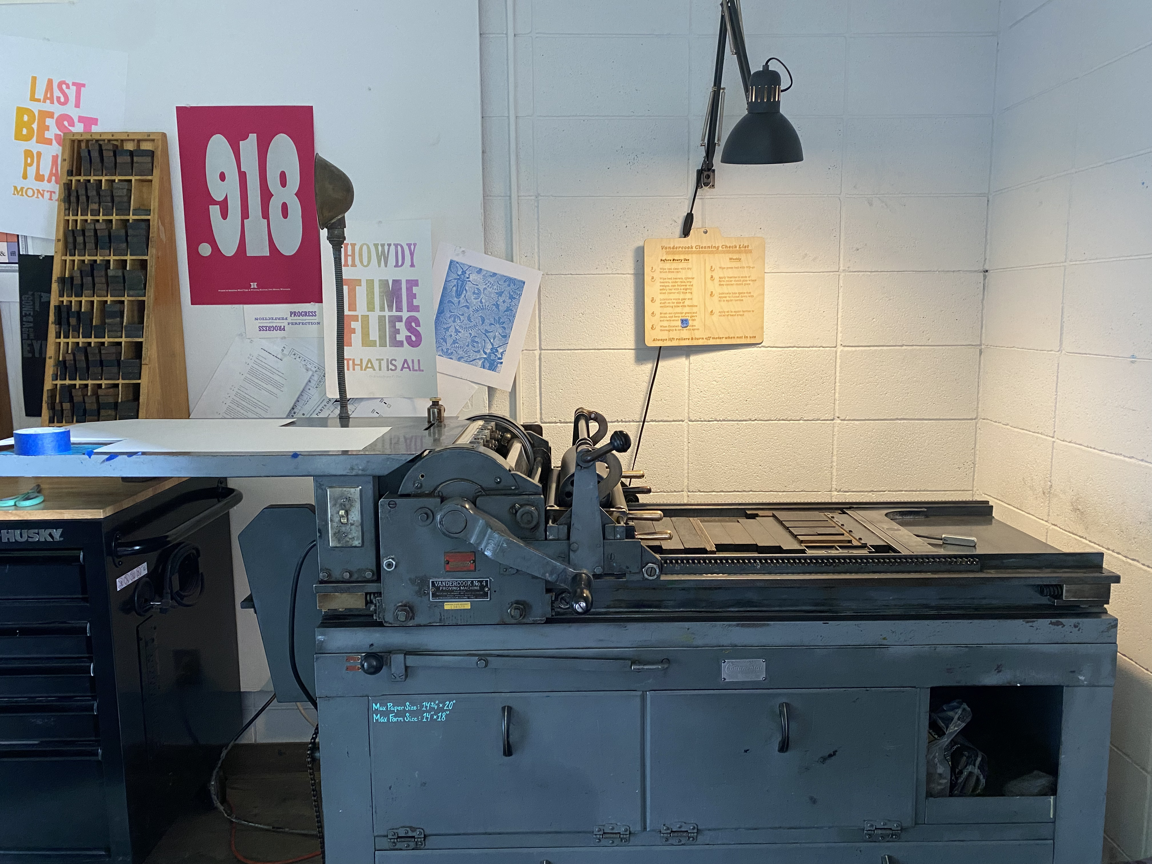 Vandercook No. 4 Press. 