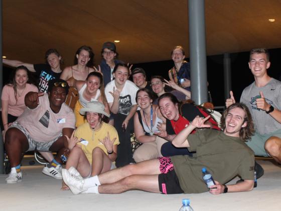 New students and Orientation Leaders during Orientation.