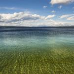 Color photograph of Yellowstone Lake.