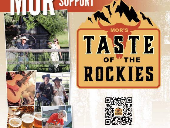 Taste of the Rockies banner image with a QR code for ticket purchasing