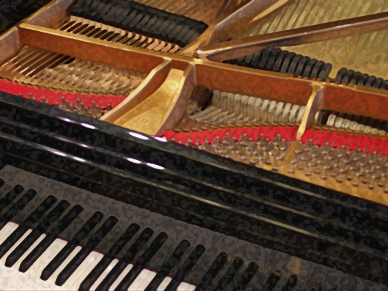 Artistic depiction of a piano
