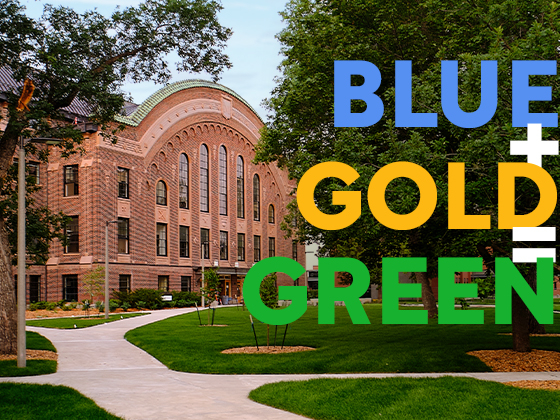 Blue plus gold equals green | 