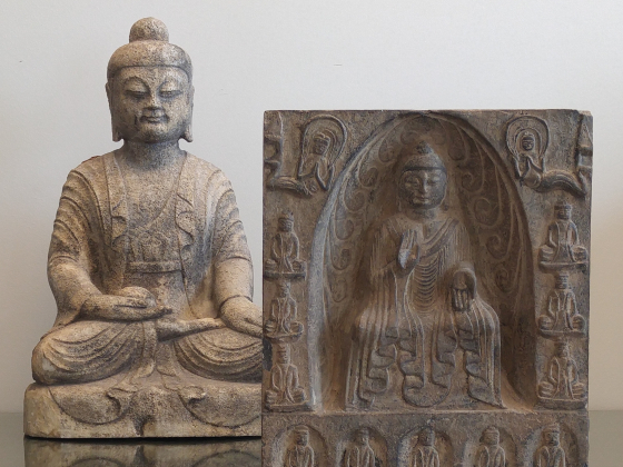 Carved Sitting Buddha From Northern China