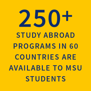 250+ study abroad programs in 60 countries are available to MSU students | 
