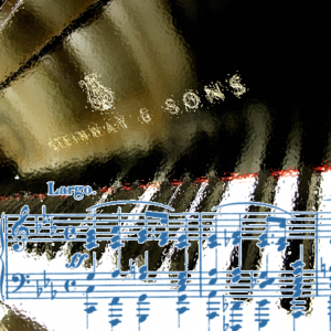 Artistic depiction of a piano