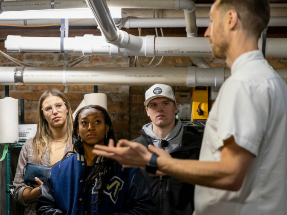 students listen to a presentation | MSU Photo by Marcus "Doc" Cravens