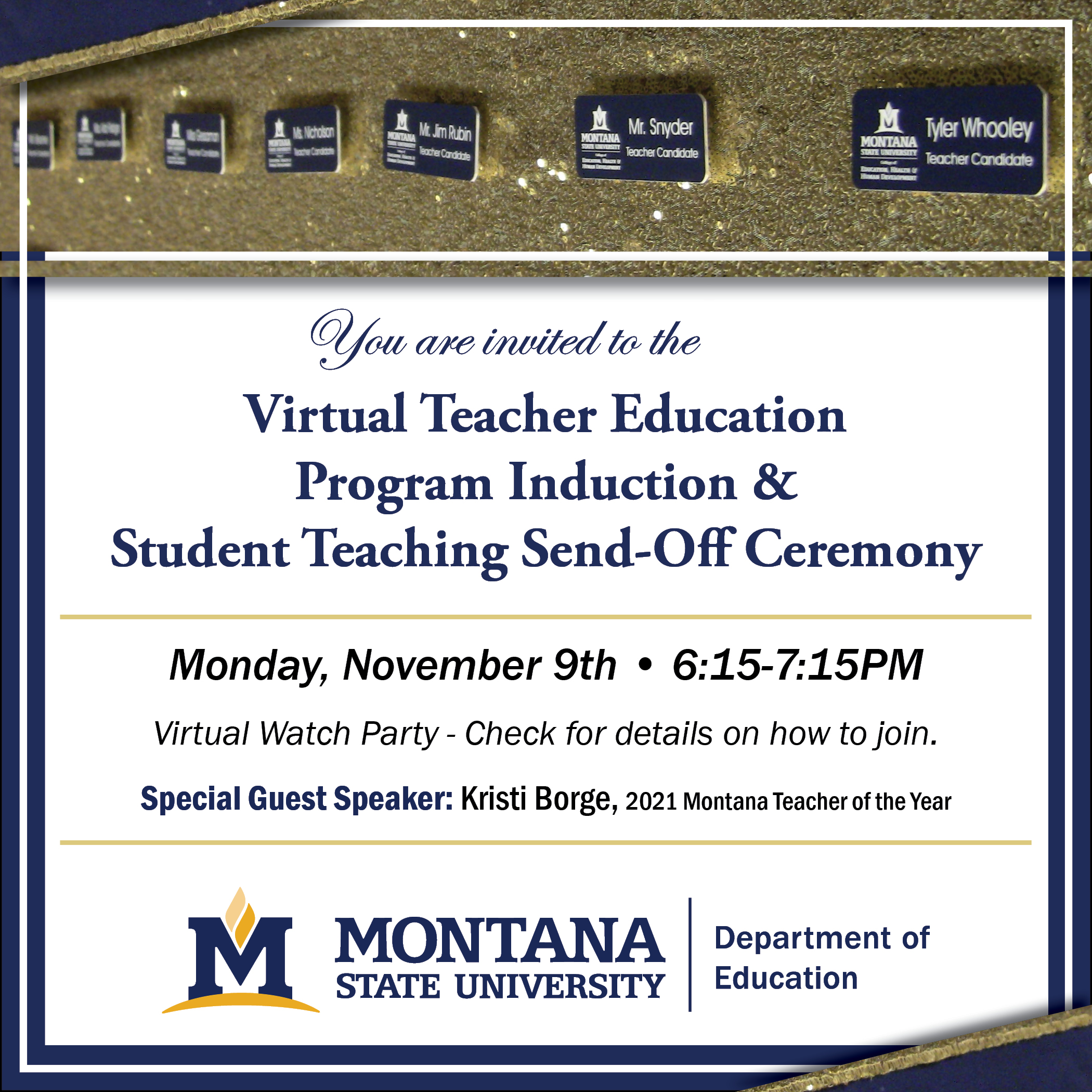 Fall 2020 Virtual Teacher Education Program Induction Student Teaching Send Off Ceremony Msu Event