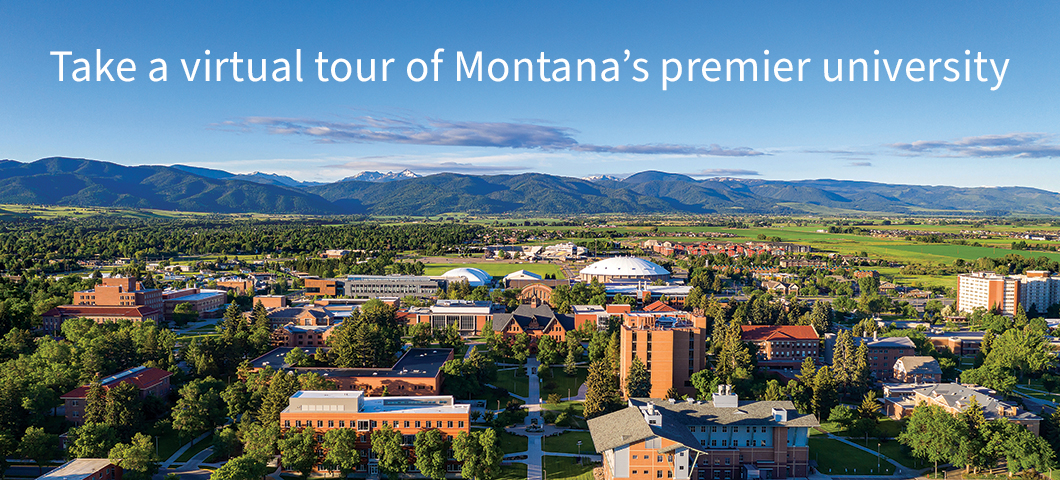 Aerial view of the Montana State University campus in summer, looking south.  | MSU