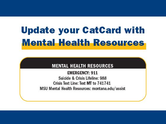 Update your CatCard with Mental Health Resources | 