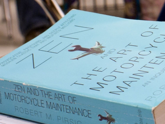 Photo of Zen and the Art of Motorcycle Maintenance by Robert Pirsig | MSU photo by Kelly Gorham