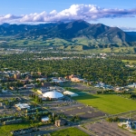 Aerial view of Bozeman, Montana