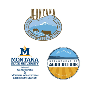 Logos for the Montana Department of Livestock, Montana Department of Agriculture and MSU College of Agriculture