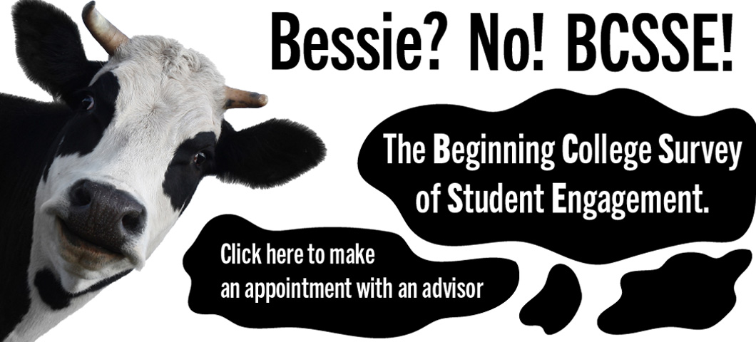 The beginning college survey of student engagement.  Click here to make an appointment with an advisor