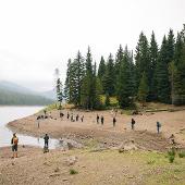 Students fly fishing