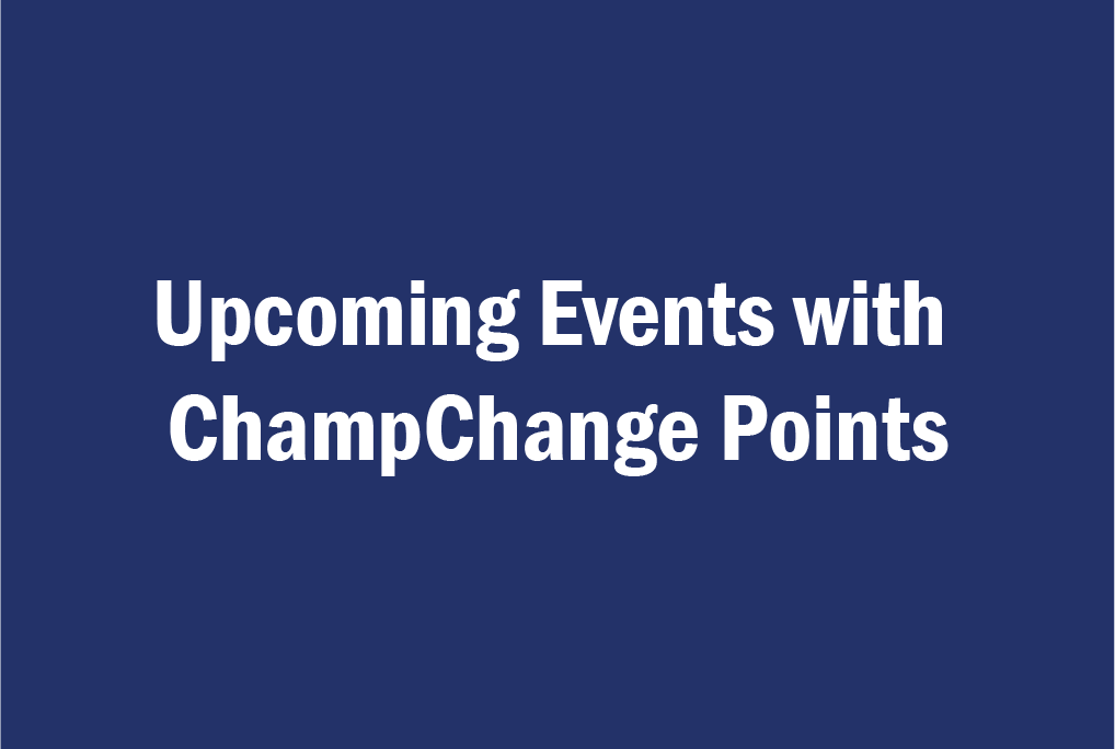 upcoming events with champchange points