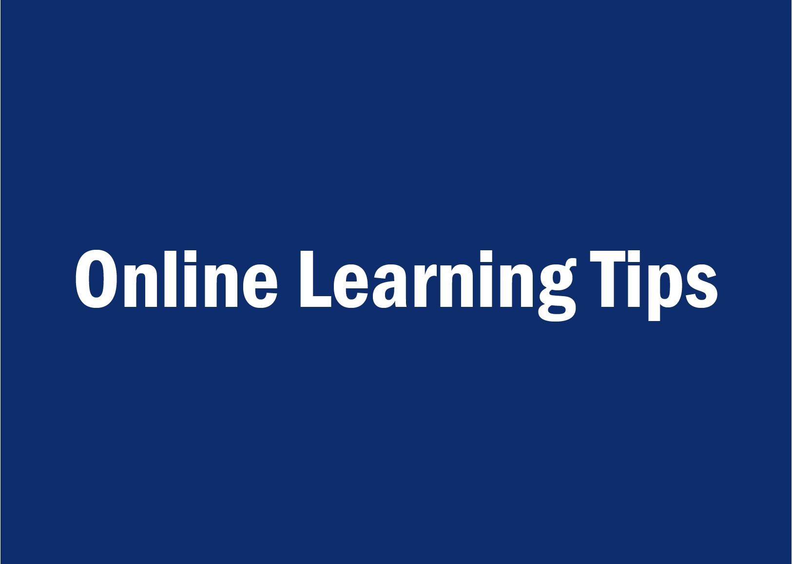 online learning tips