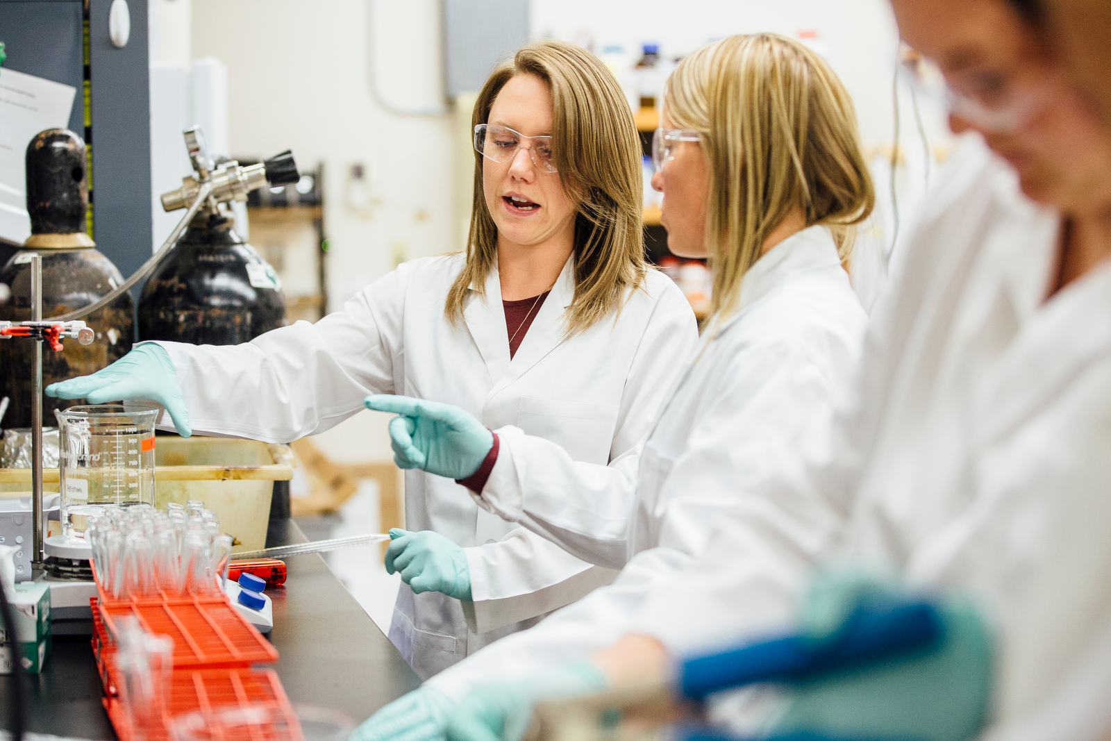 students in lab