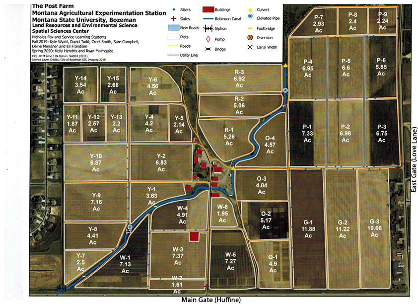 Post Farm field map