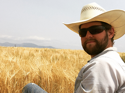 Dylan at the Post Farm research plots