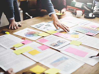 planning a startup - documents spread on table