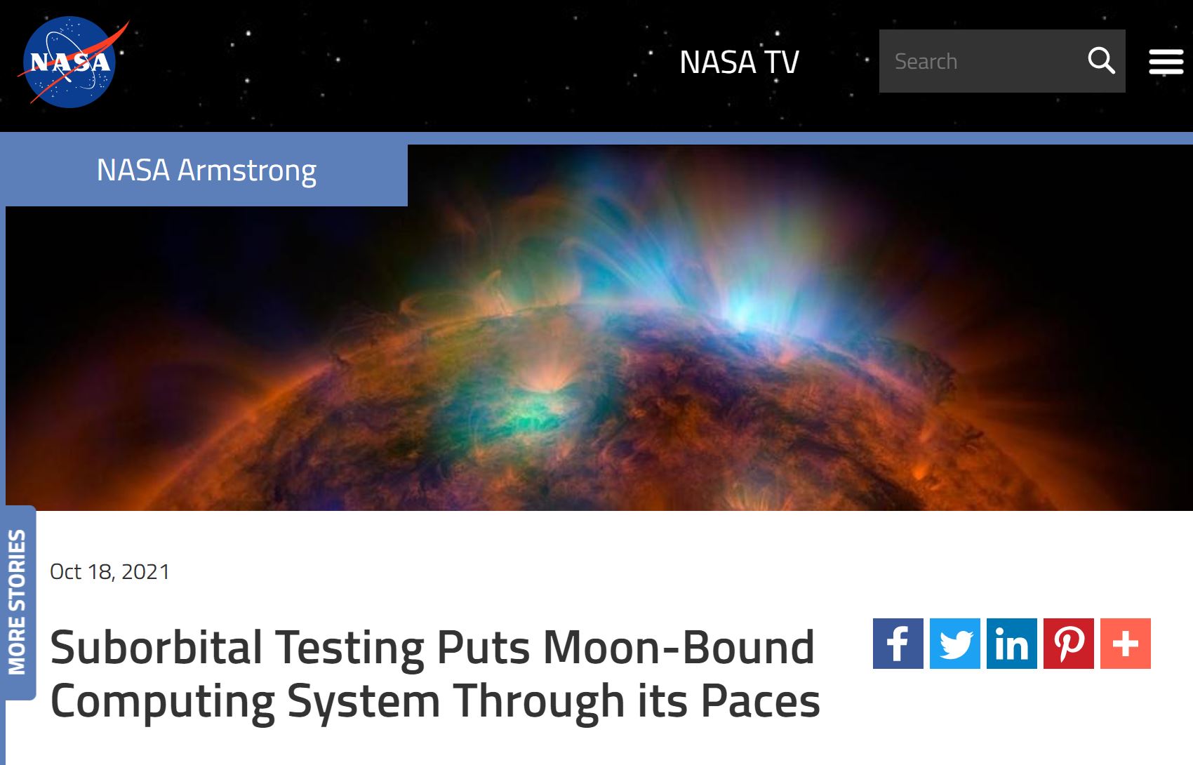NASA FOP Tests RadPC Prior to Moon Mission