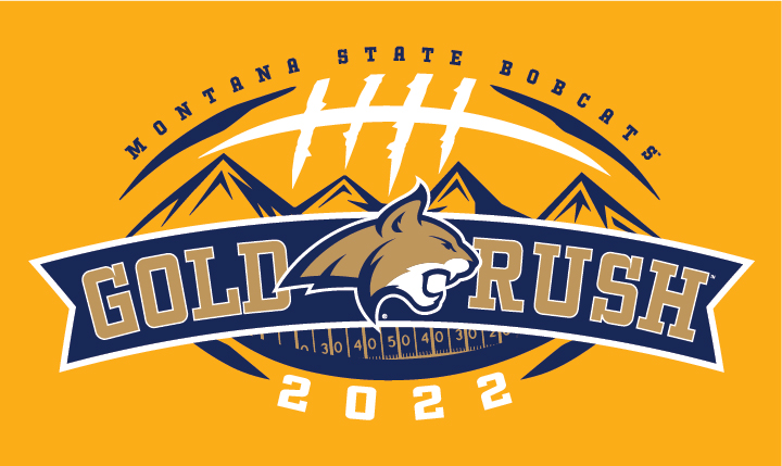2022 Gold Rush t-shirt design with bobcat logo