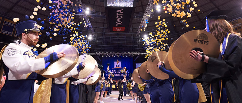 Spirit of the West performing during Commencement